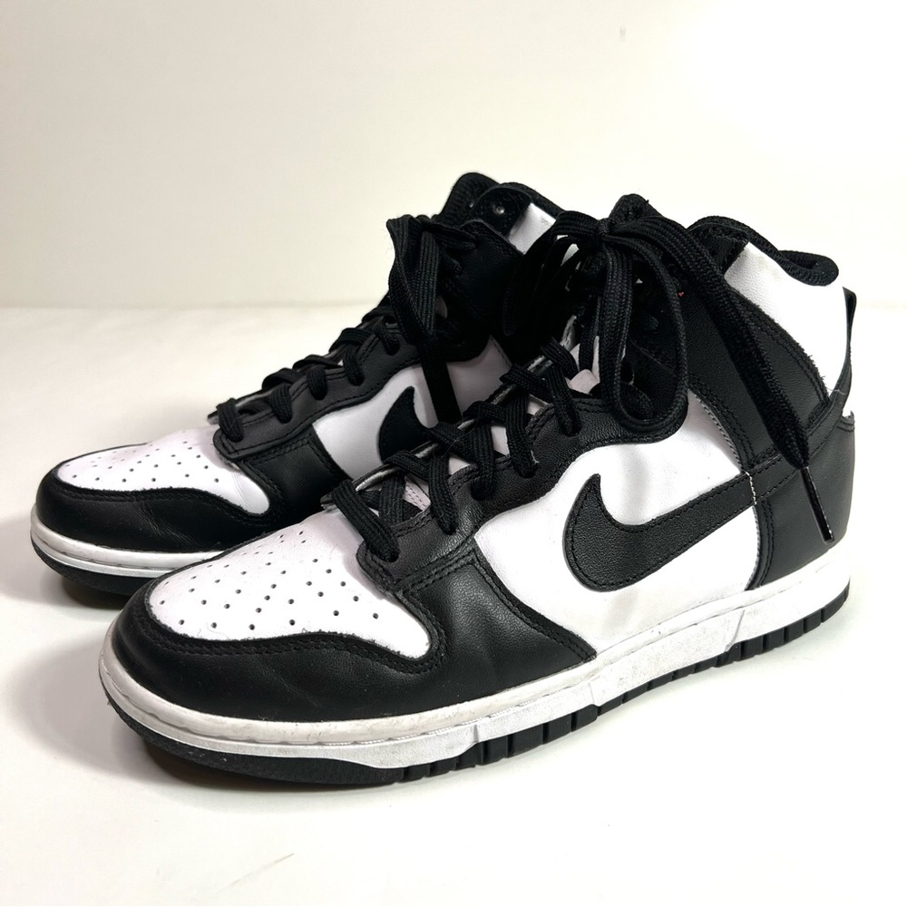 Nike Dunk High Sneakers White Black Size 8.5 - Picture 4 of 15